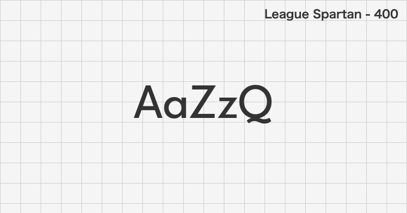 League Spartan ゴシック体フォントの文字見本 (無料ダウンロード)