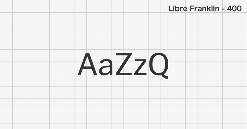 Libre Franklin ゴシック体フォントの文字見本 (無料ダウンロード)