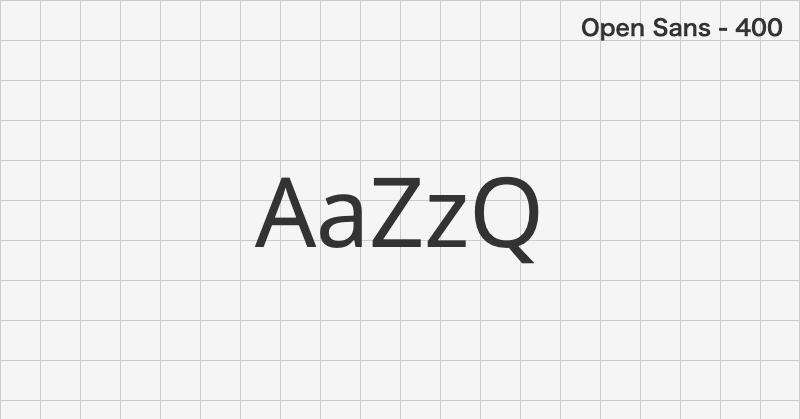 Open Sans ゴシック体フォントの文字見本 (無料ダウンロード)