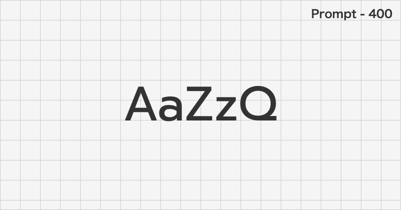 Prompt ゴシック体フォントの文字見本 (無料ダウンロード)