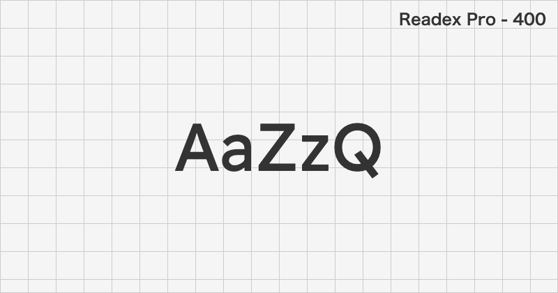Readex Pro ゴシック体フォントの文字見本 (無料ダウンロード)