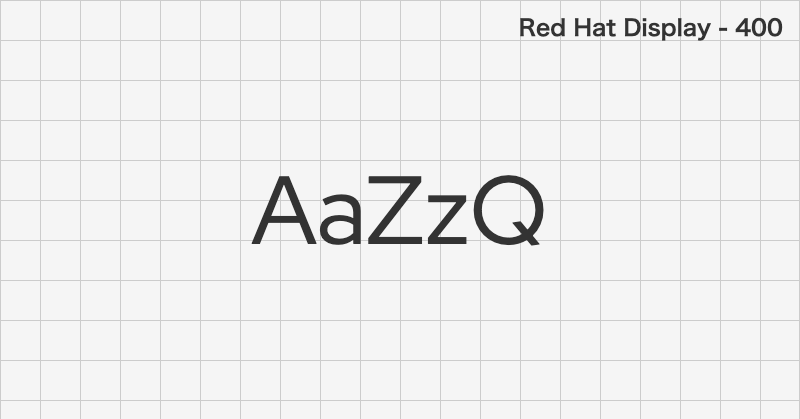 Red Hat Display ゴシック体フォントの文字見本 (無料ダウンロード)