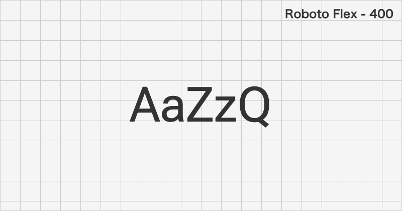 Roboto Flex ゴシック体フォントの文字見本 (無料ダウンロード)