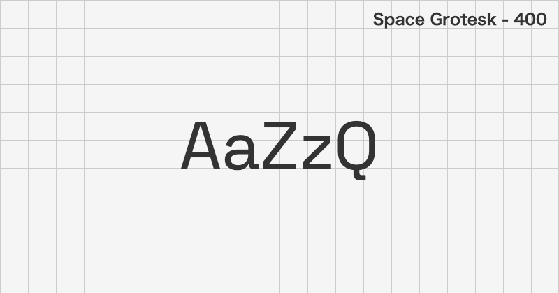 Space Grotesk ゴシック体フォントの文字見本 (無料ダウンロード)