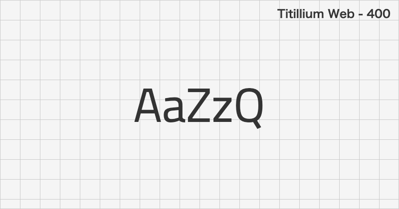 Titillium Web ゴシック体フォントの文字見本 (無料ダウンロード)