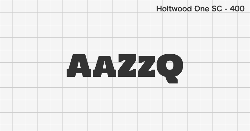 Holtwood One SC 明朝体フォントの文字見本 (無料ダウンロード)