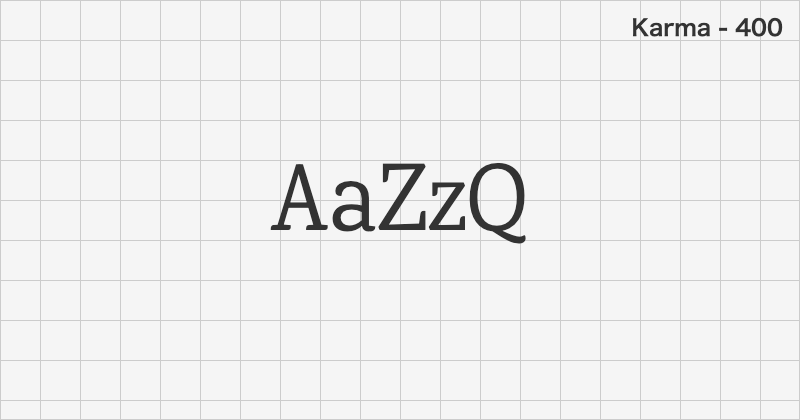 Karma 明朝体フォントの文字見本 (無料ダウンロード)