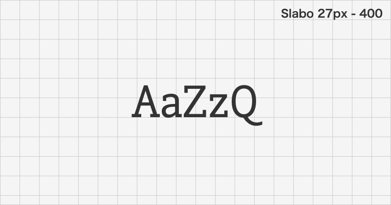 Slabo 27px 明朝体フォントの文字見本 (無料ダウンロード)
