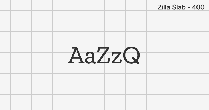 Zilla Slab 明朝体フォントの文字見本 (無料ダウンロード)